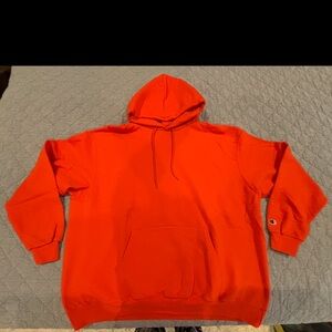 Champion Men's Orange Hoodie, washed never worn